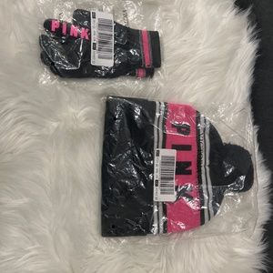 PINK pink Hat & Glove Set